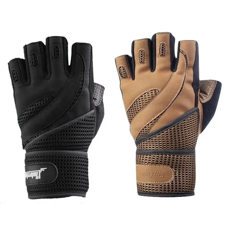 M-XL Gym Body Building Training Fitness Gloves Sports Equipment Weight Lifting Workout Breathable Wrist Wrap