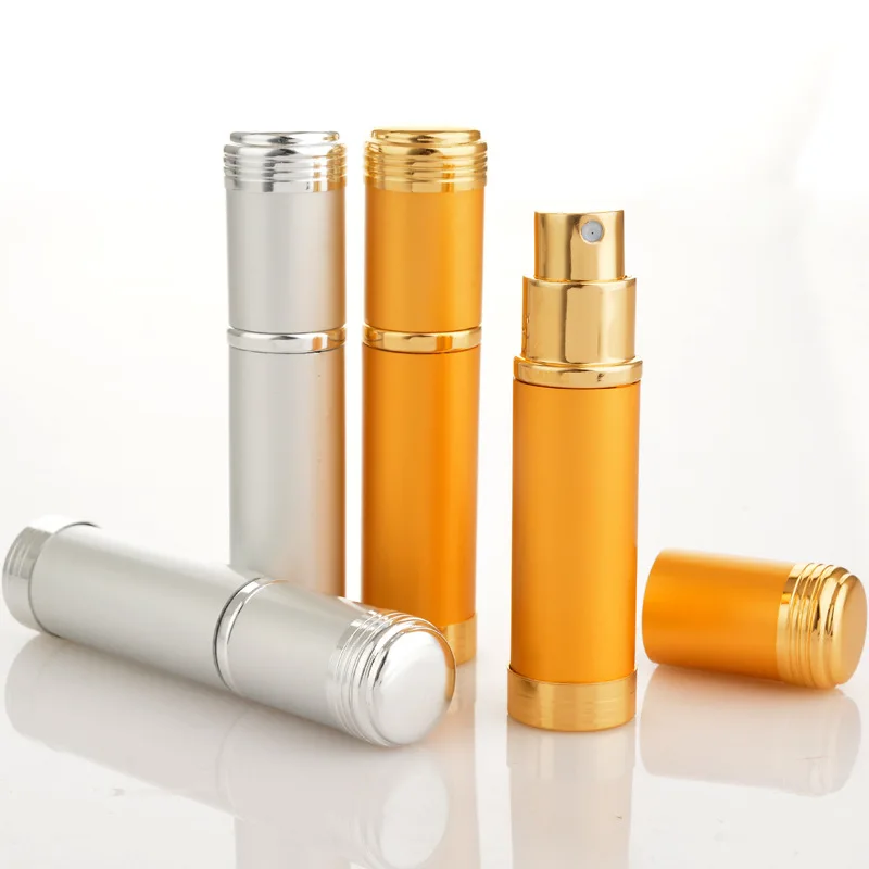 Glass Spray Bottle 5ml Spiral Stripe Luxurious Perfume Bottle Empty Refillable Vial Portable Traveling Cosmetic Containers Vial