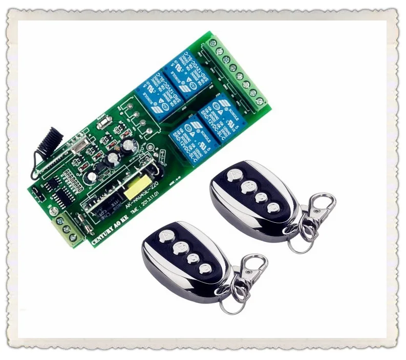 AC85v250V 110V 220V 230V 4CH Wireless Remote Control Switch Relay