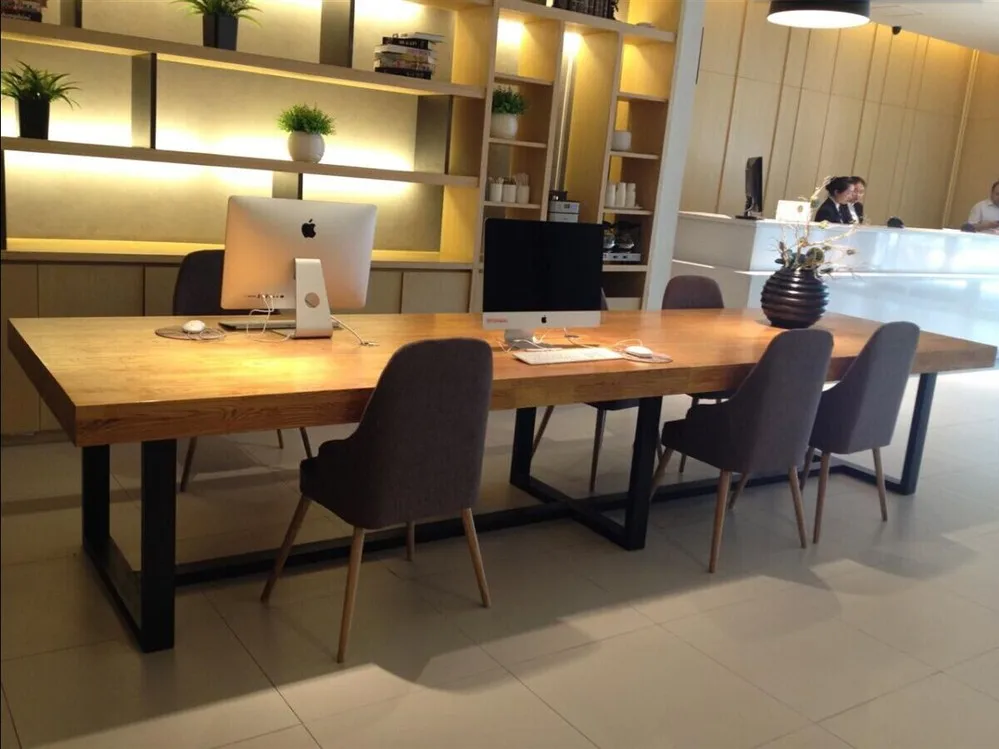Loft American Retro Dinette Combination Of Solid Wood Wrought