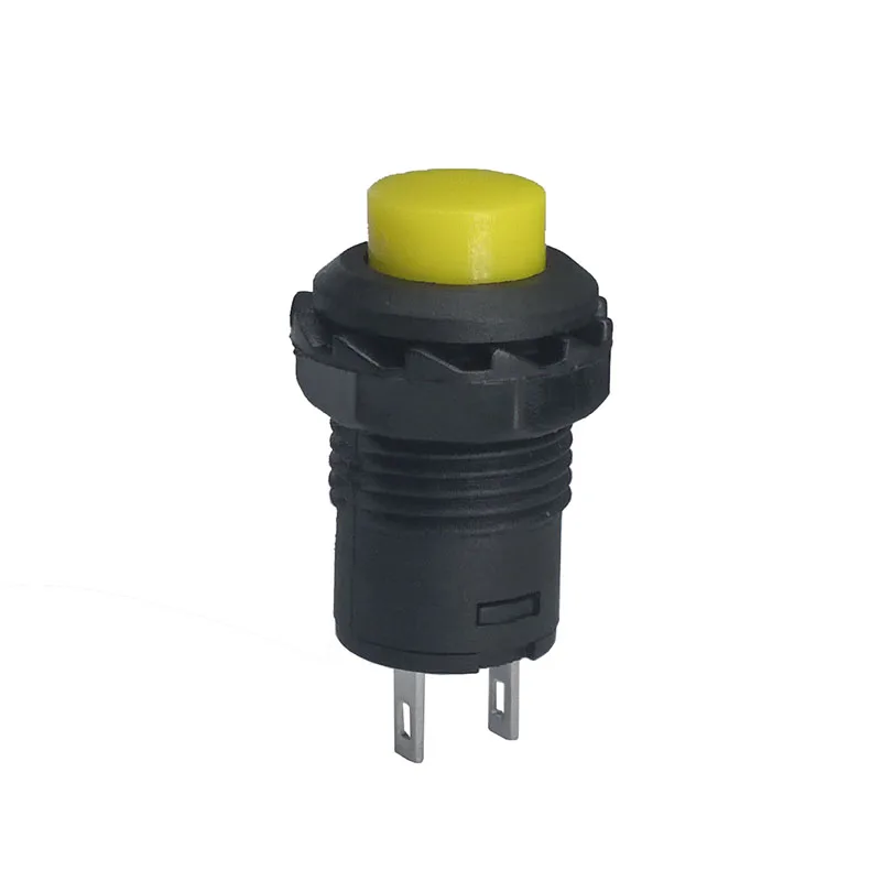 

6 color 10 pcs/lot DS-428/228 12MM 2Pin 250V 1.5A Self-locking Push Button Switch Bouton Poussoir Metal DS227 Reset