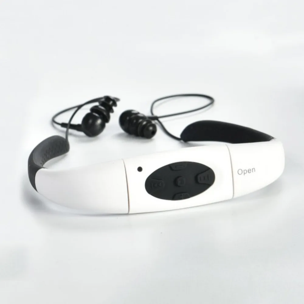 Professional Waterproof 8GB Water Swimming Sport MP3 Music Player Neckband Stereo Earphone Audio Headset with FM for Swimming