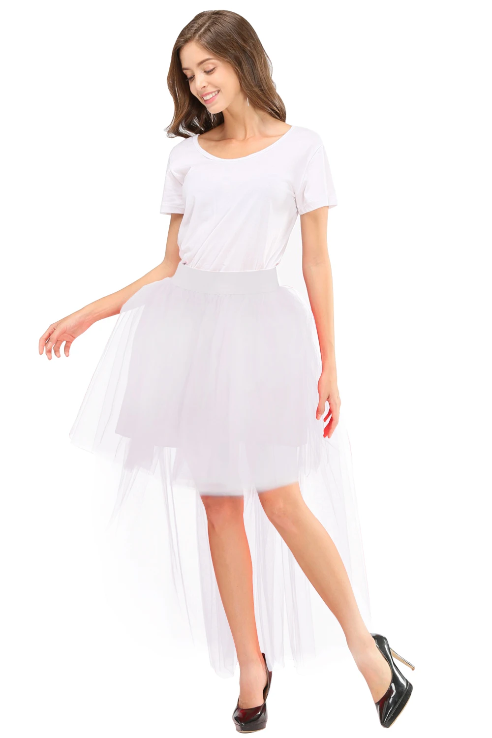 Юбка пачка Женская трехслойная с завышенной талией из тюля|skirt high waist|skirts womenslayered