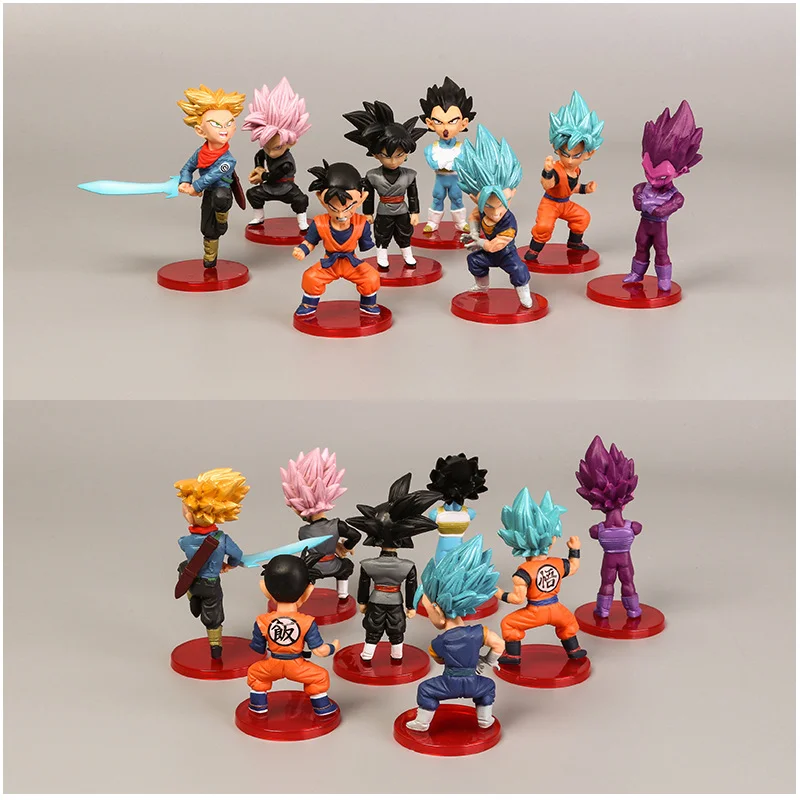 18 шт./лот 8 см Dragon Ball Супер Saiyan Goku Beerus Whis Vegeta Frieza Zamasu Frieza наборы фигурки модель игрушки