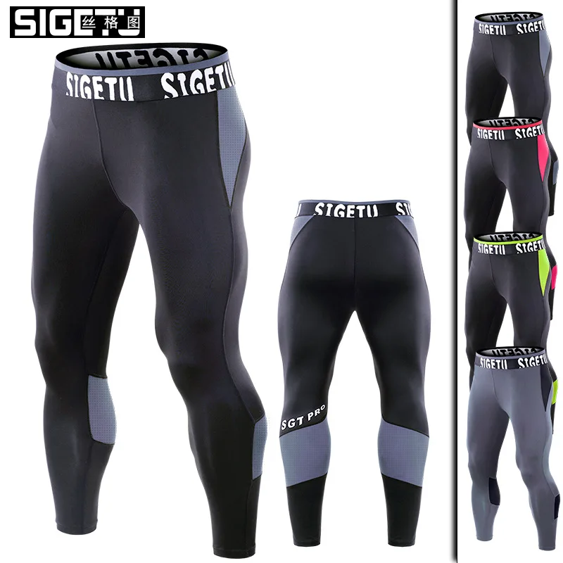 

2019 Letter Printed Men's Shinny Legging Jogger Sweatpants Men Workout Track Pants Male Gym Sportswear Compression Trousers 3XL