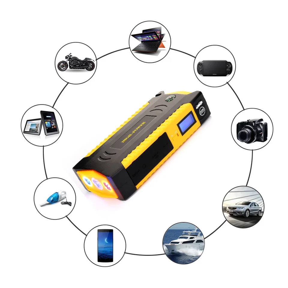 Universal Jump Starter Real 18000mAh Emergency Power Bank 12V 4USB 600A Car Battery Jump Starter Booster Vehicle Starting Device Universal Jump Starter Real 18000mAh Emergency Power Bank 12V 4USB 600A Car Battery Jump Starter Booster Vehicle Starting Device