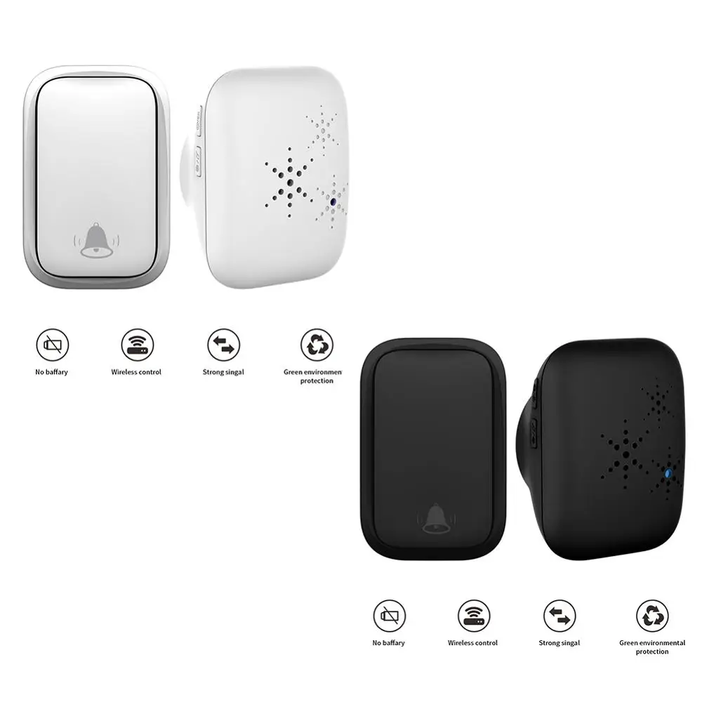 Wolf-Guard QX002 Wireless Waterproof Doorbell Home Security Welcome Self-Powered LED Indicator Smart Chimes Door bell 38 Songs