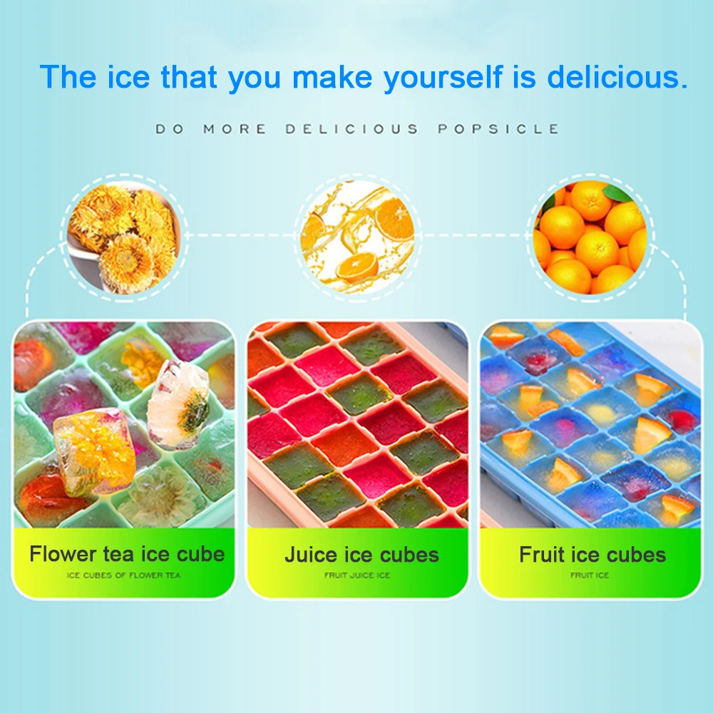 36 Cavity Ice cube tray hot Ice Cube Box With Lid Cover Drink Jelly Freezer Mould ice Maker Stocked Kitchen Tools GIFT Summer