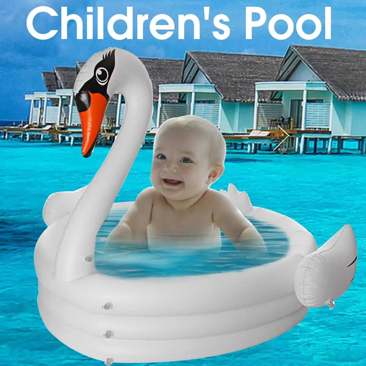 

Hot Summer Large Inflatable Swan Swimming Pool for Adults Baby Kids Summer Water Paddling Pool Bathtub Circles Float Pool Toys