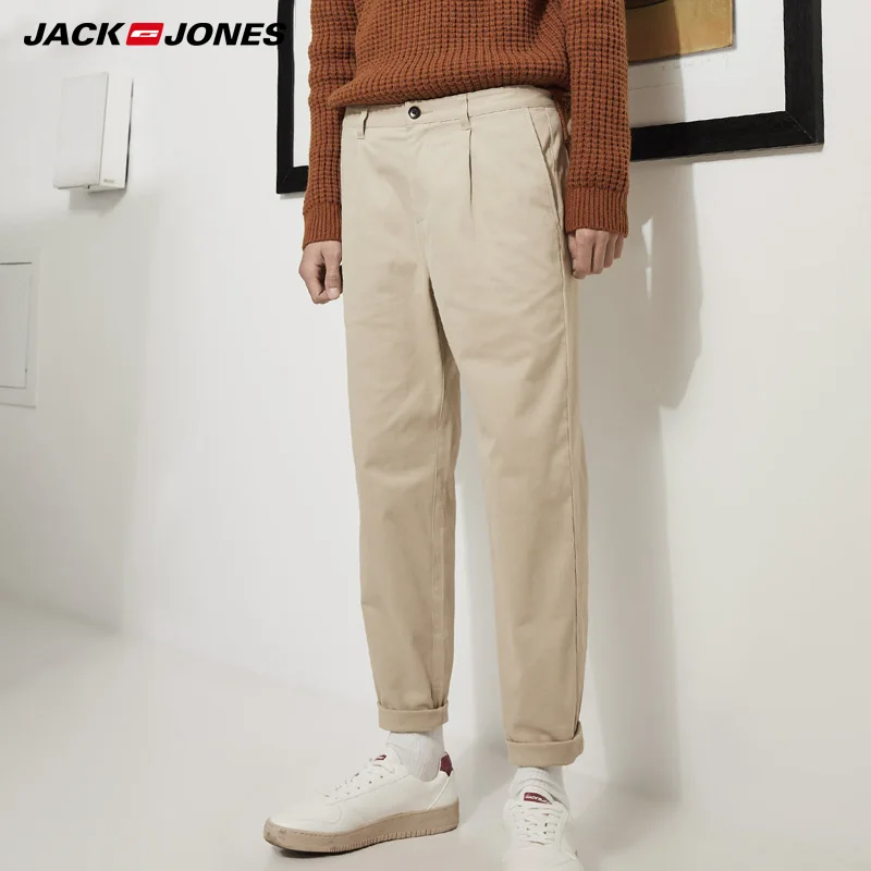 Джек Джонс Весна Осень Новые мужские брюки свободный крой повседневные зауженные брюки мужские | 218314547