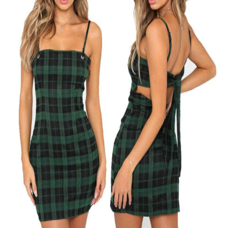 ladies green midi dress