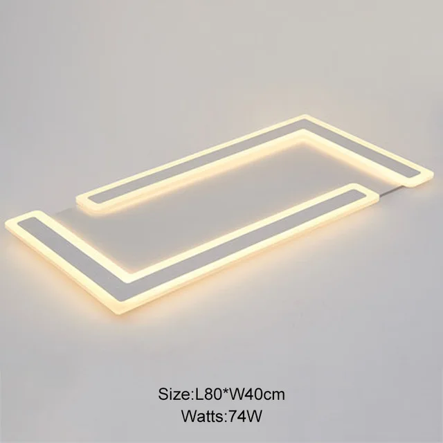 Ultrathin Surface Mounted Modern led ceiling lights for living room bedroom Study Room lustres de sala Ceiling Lamp Fixtures - Цвет корпуса: Style C 800x400mm