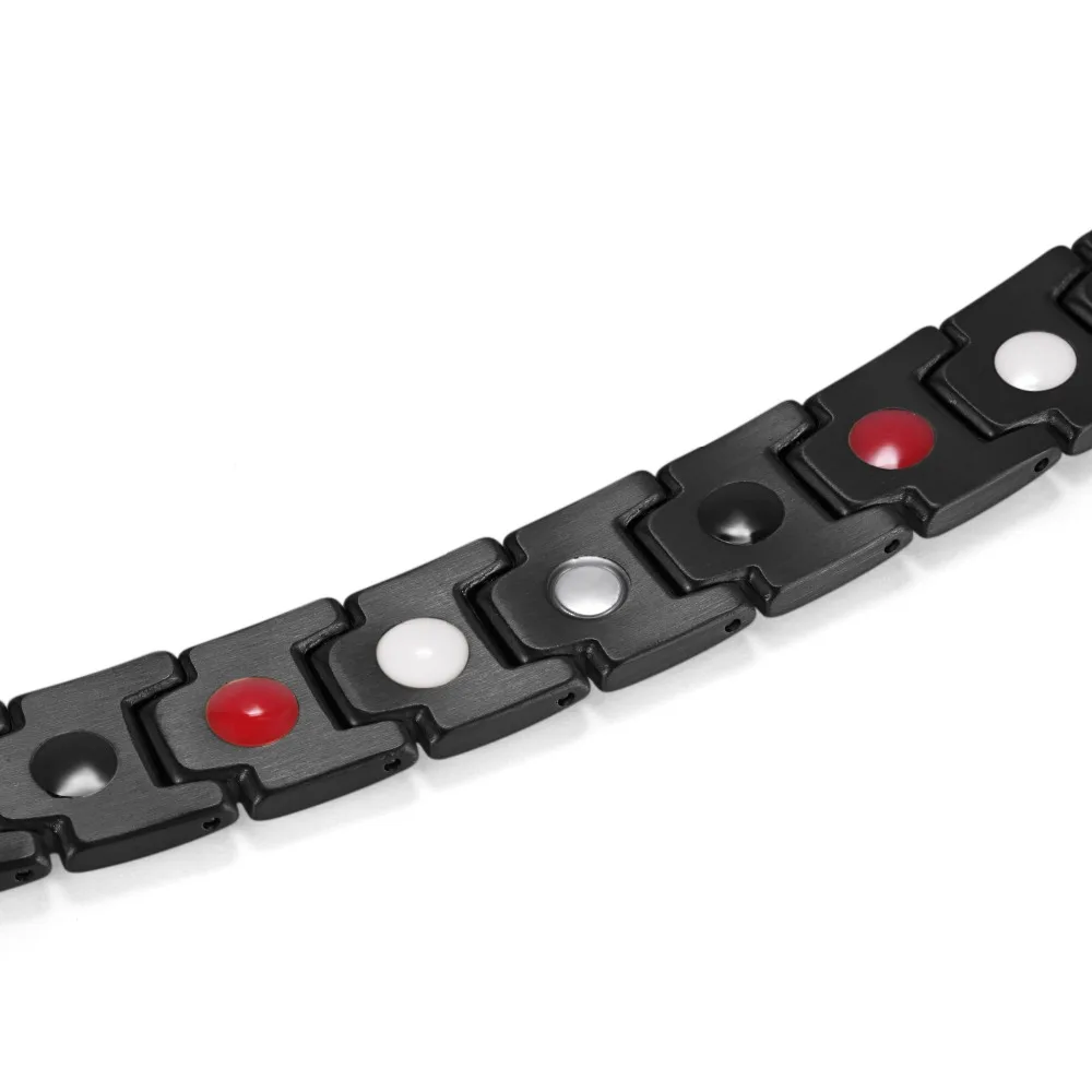 Bracelets Health Stainless Black Bracelet 3