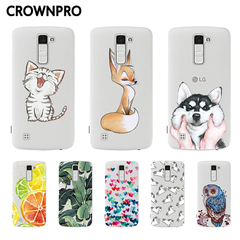 

CROWNPRO For Funda LG K10 2016 Case Cover Soft Silicone Case Back For Capa LG K 10 K10 LTE K420N K430 K430DS Phone Cover Protect