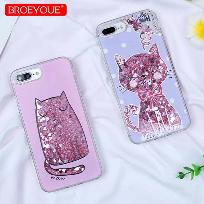 Чехлы для iPhone 8 жидкий зыбучий песок чехол 5 5S SE X 7 6 6s Plus мягкий TPU PC цветочный
