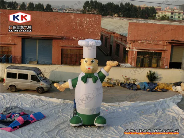 Inflatable Chef Cartoon Cook Character for Restaurant Advertising