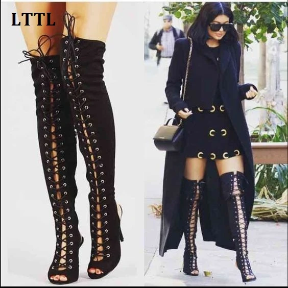 sandalia over the knee