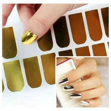 Клей для ногтей наклейки, 6 листов/партия золотой серебряный черный дизайн ногтей, накладные ногти обертка из фольги, декор для ногтей наклейки принадлежности
