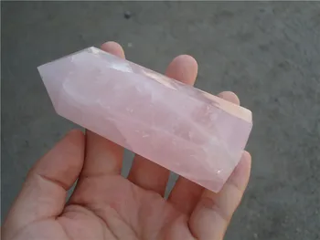 

320g natural ROSE quartz crystal wand point healing as gift
