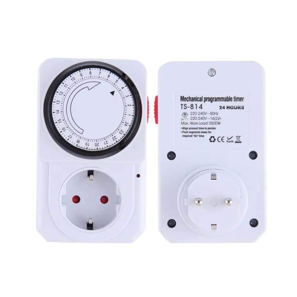 24 Hour Mechanical Electrical Plug Program Timer Power Switch Energy