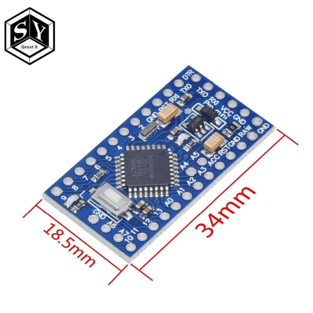 Отлично это 1 шт. с Загрузчиком Pro Mini ATMEGA328P 328 мини ATMEGA328 5 В/16 МГц для arduino