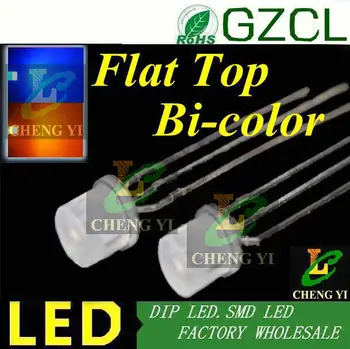 

Bi-color Blue&Orange 5mm light diode flat top led B3.0-3.5V O2.0-2.5V(Alibaba supplier)