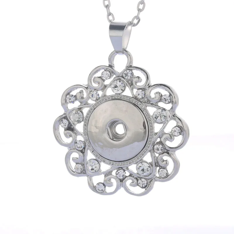 Boom Life Новая мода красота кулон защелки Ожерелье fit DIY Металл 18 мм кнопки ювелирные изделия для женщин - Окраска металла: J