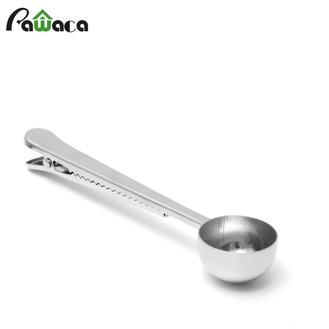 Cheap Stainless Steel Coffee Measuring Scoop With Bag Clip Kitchen Tool