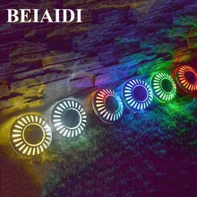 BEIAIDI 5 шт./партия НЛО солнечные, из земли похороненный свет палубы 6 светодиодов Водонепроницаемый путь наземный пол свет док уличный фонарь
