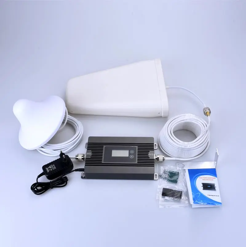 High Power mini 900mhz GSM 2G mobile signal booster 80dBi signal repeater 2g gsm cellular signal amplifier kit with LCD display