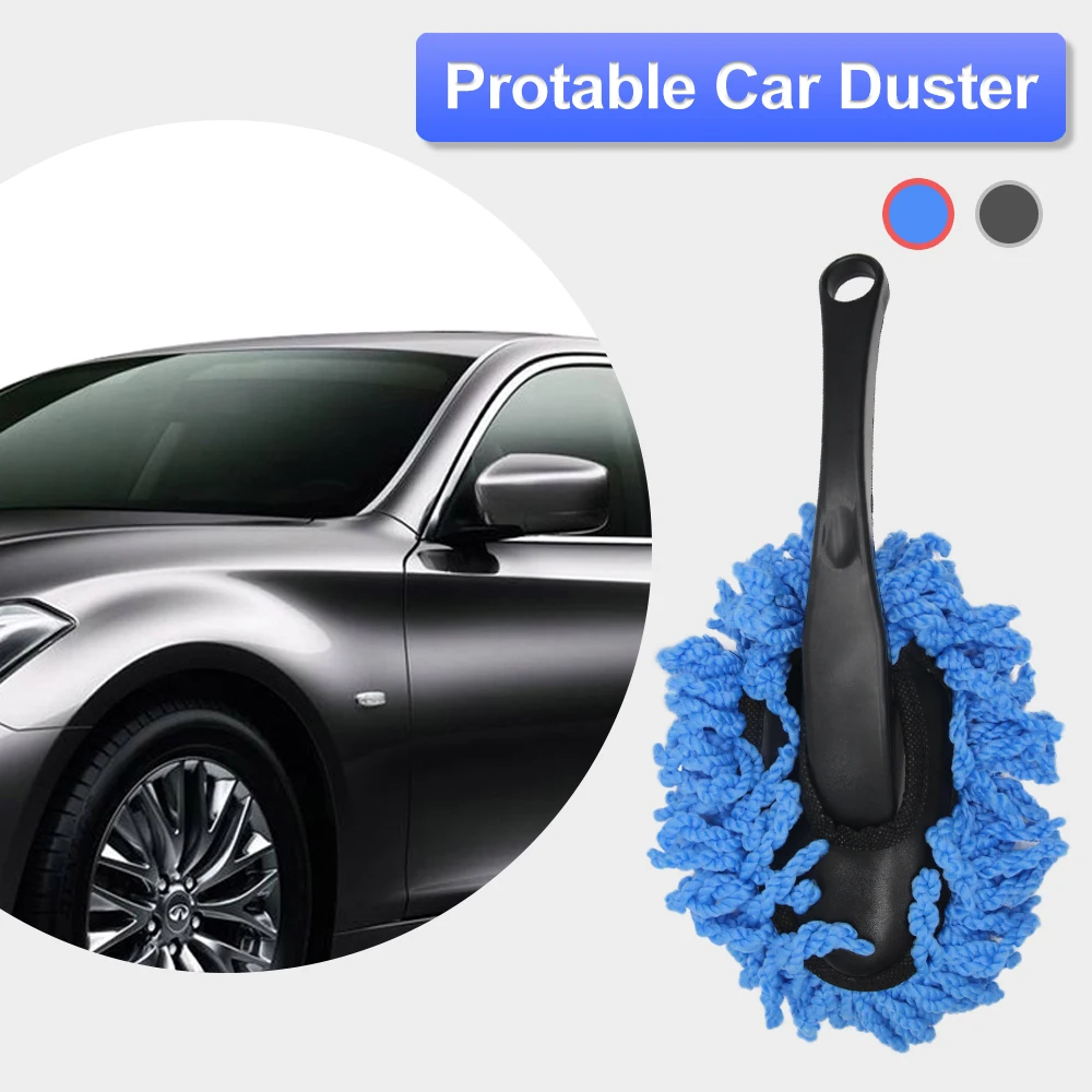 

Car Cleaning Brush Microfiber Auto Window Wash Cleaner Long Handle Dust Car Care Towel Handy Washable Dirt Dust Clean Brush