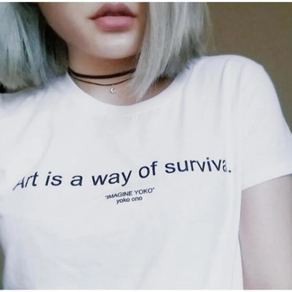 

New Letter Print Female T Shirt Harajuku T-Shirts Women Summer Short Sleeve Casual Tee Tops Black/ White M/L