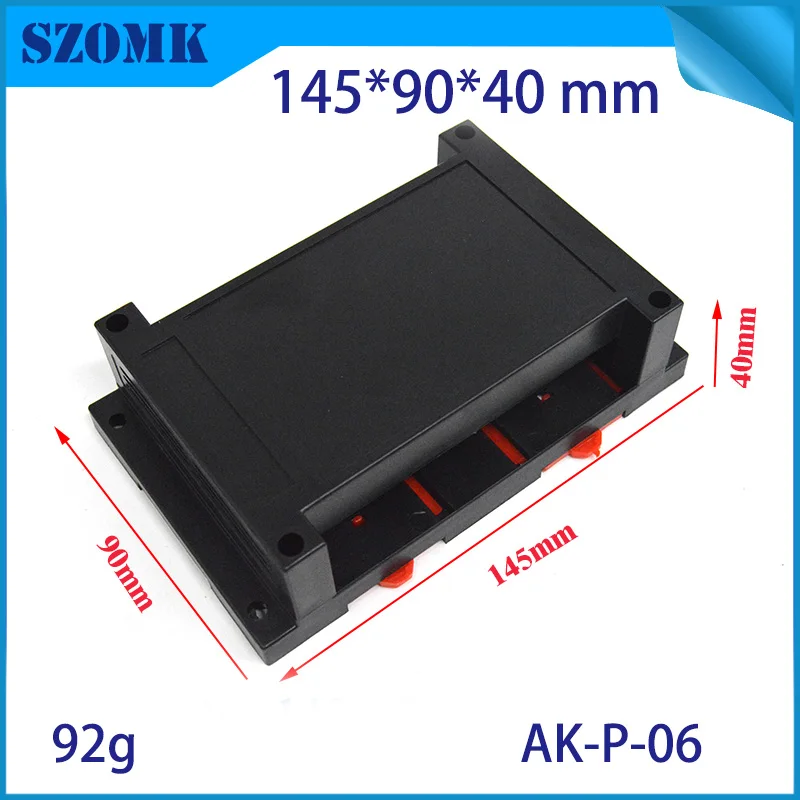 4 шт. 145*90*40 мм настраиваемый высокое качество abs pcb din rail корпус коробка электроники
