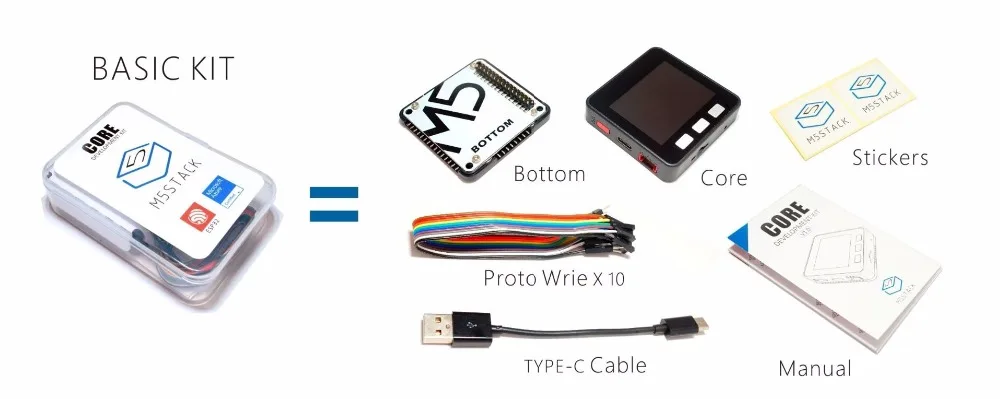M5Stack официальное предложение! ESP32 базовый Базовый комплект разработки расширяемый микро Контроль Wifi BLE IoT прототип плата для Arduino