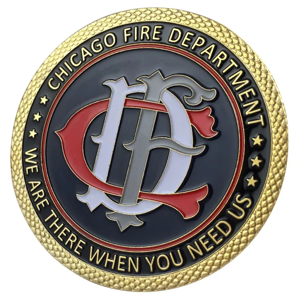 Пожарный отдел Чикаго/CFD золотая монета/сувенир/Заказная монета/монета 1164