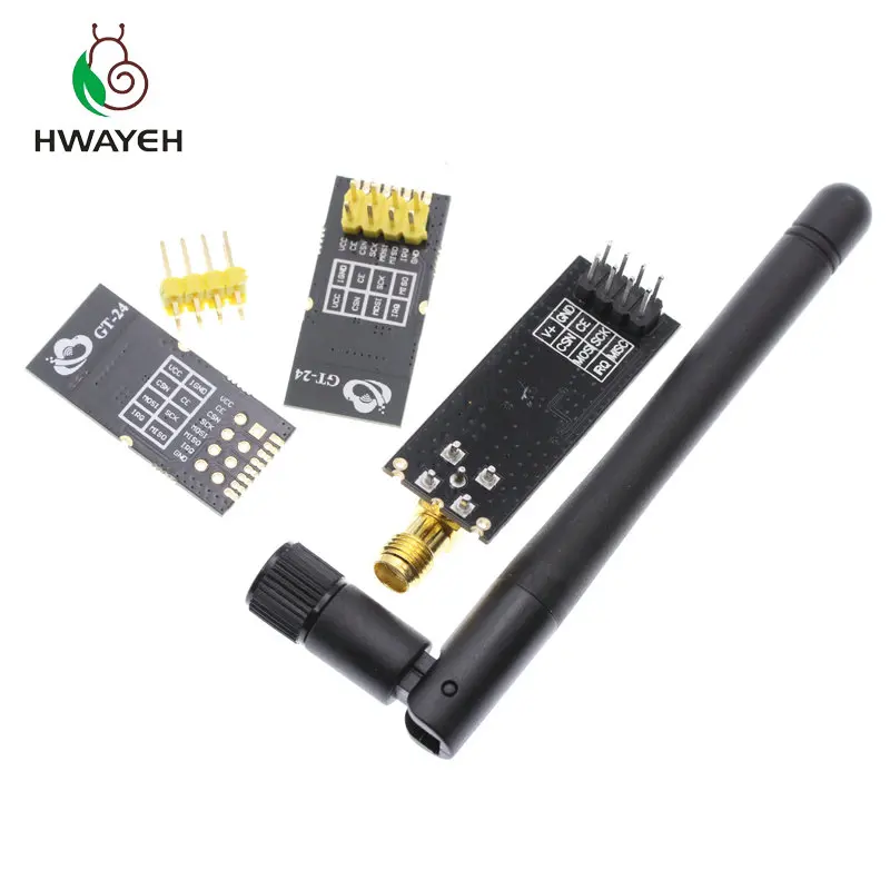 Беспроводные модули HWAYEH GT 24 2 4G SMD NRF24L01 1100 метра + PA LNA метра|Интегральные схемы| |