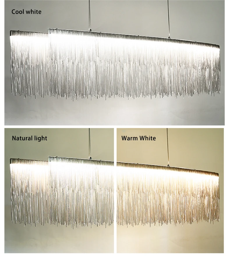 Arte de Prata Design de Engenharia Design Italiano Lustre Luxo Corrente Borla Alumínio Led Bela Iluminação Mod. 136165 4 de engenharia luxo corrente borla alumínio led bela iluminação lustre