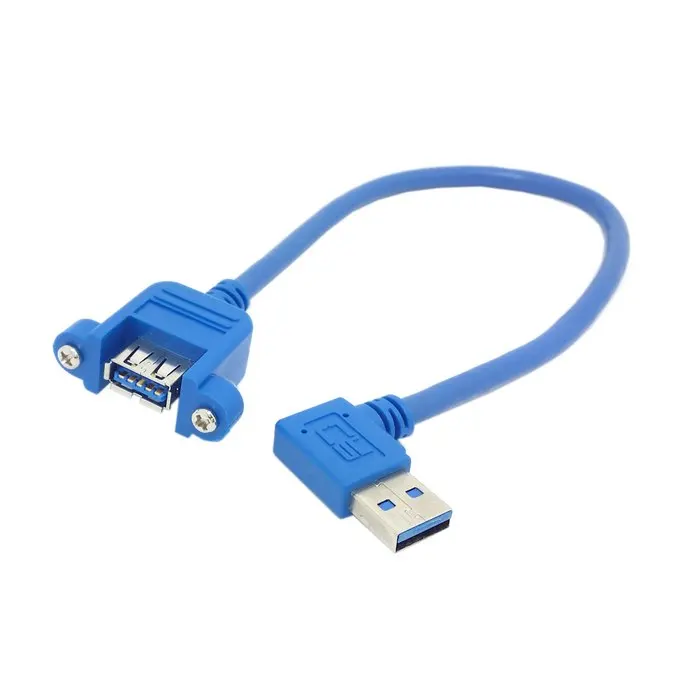 25 см 90 градусов правый угловой USB 3 0 A папа к женскому Удлинительный кабель с
