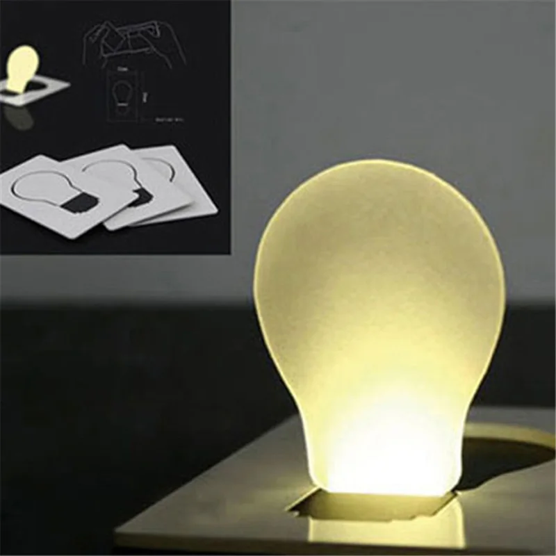 Портативный светодиодный карты карманный свет лампы накаливания Бумажник Размеры Новый Дизайн ночник детский светодиодный ночник мини