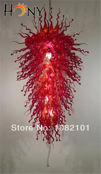 

Romantic Hotel Lobby Red Crystal Modern Luxury Chandeliers Free Shipping