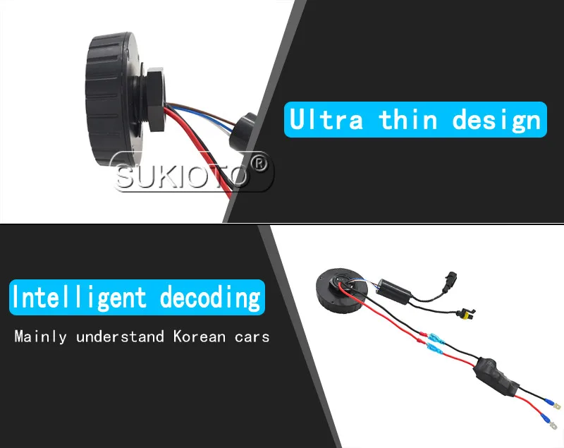 SUKIOTO Car Headlights Kit 55W H7 Xenon lights with Round Ballast 4300K 5000K 6000K 8000K Metal H7 H7T AC Canbus Headlamp Kit (4)