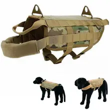 Нейлоновый Тактический Полицейский армии Военная Униформа Molle Системы обучающий собачий поводок для собак охотничий жилет одежда нагрузки "Медвежья" упряжь регулируемый