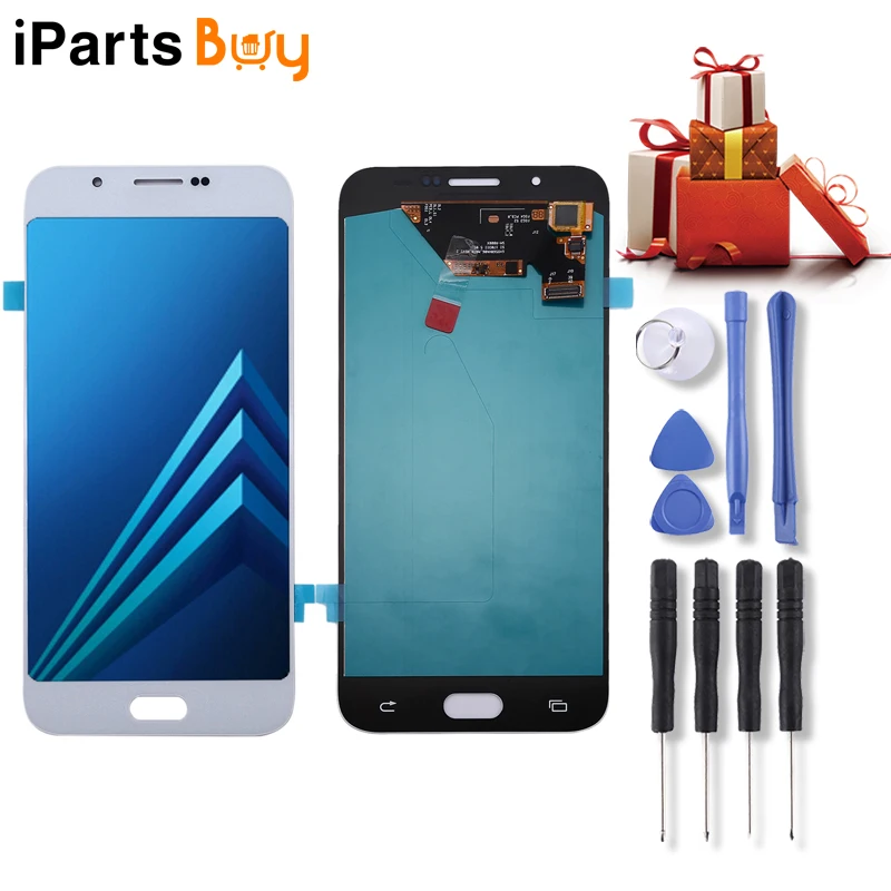 

iPartsBuy Oled Material LCD Screen and Digitizer Full Assembly for Galaxy A8