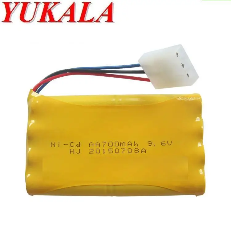 YUKALA 9.6V 700mAh N-CD AA Battery for RC car RC boat RC tank 