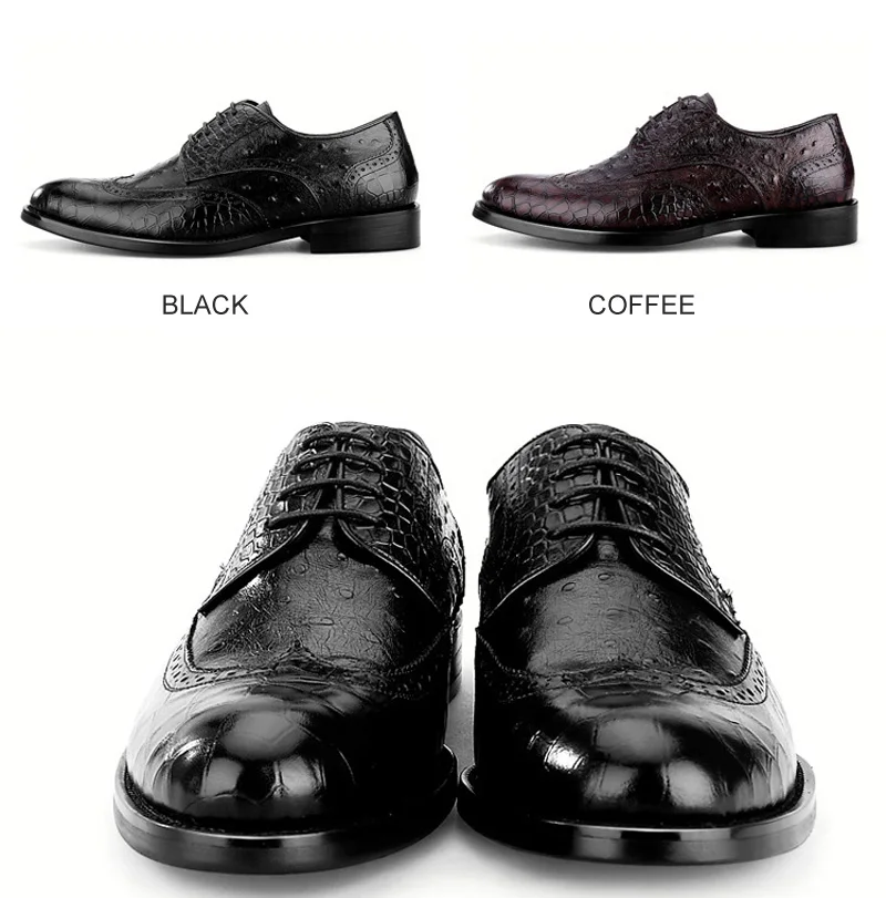 Новинка; Мужская официальная обувь с узором «крокодиловая кожа»; мужская деловая обувь из натуральной кожи в стиле ретро; свадебные туфли; размеры eu 38-44; DESAI