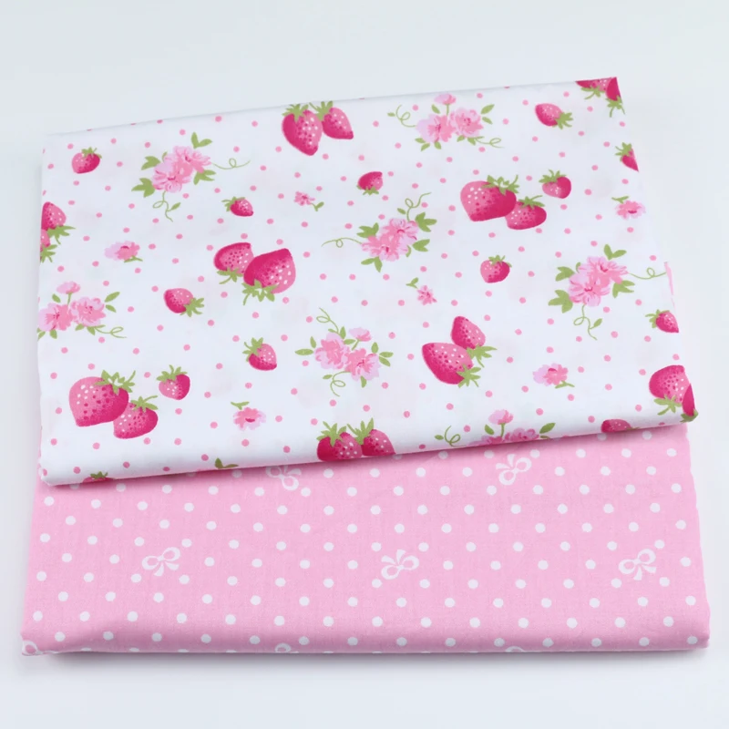 

50x40cm Cotton Prints Strawberry Quilting Cloth Of Handmade DIY Cotton Twill Sewing Baby&Children Sheets Dress Material