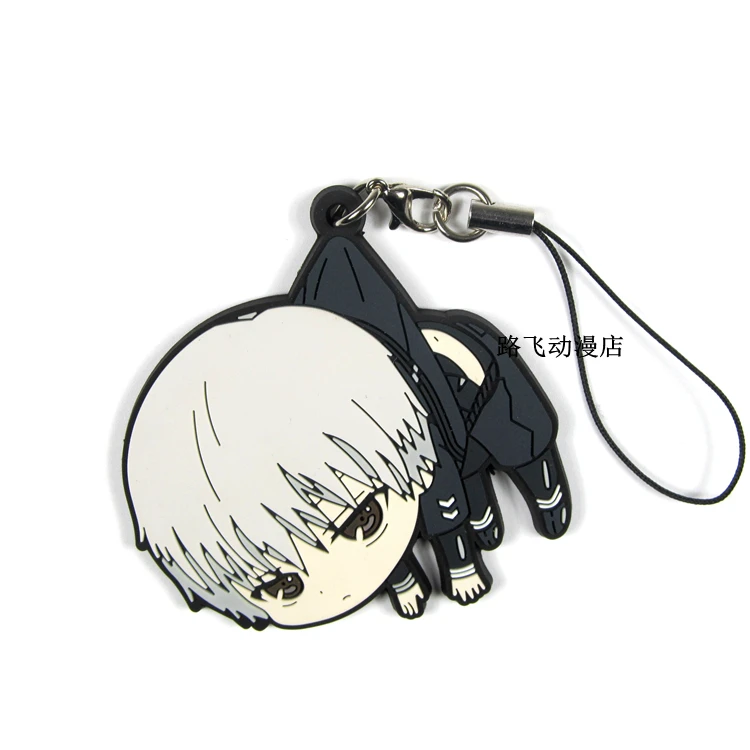 

3 Styles Tokyo Ghoul Action Figure Anime Model Rubber Keychain Kaneki Ken Kirishima Touka Shuu Tsukiyama Pendant Toys Gifts 6cm