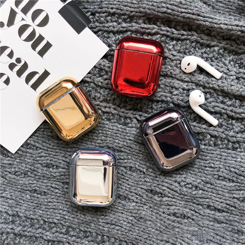 

Case For Airpods Case Hard PC Plated Wireless Bluetooth Earphone Cases For Airpod Cover For Air Pods Bumper Protector Box Bags