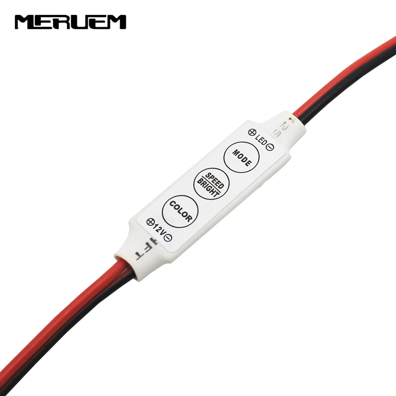 

Dimmer LED Strip RGB Controller DC 12V 24V Mini Dimmer LED Single Color Controller for 5050 3528 5730 LED Strip Light