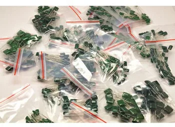 

Polyester film capacitor kits total 620pcs 31values each 20pcs 100V2A102J-2A822J commonly used